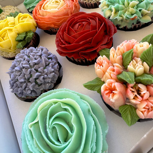 Mix colors and flowers box