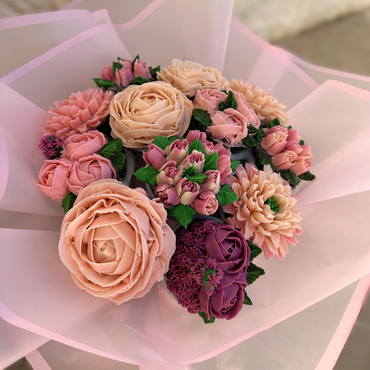 Dusty Pink Cupcake Bouquet