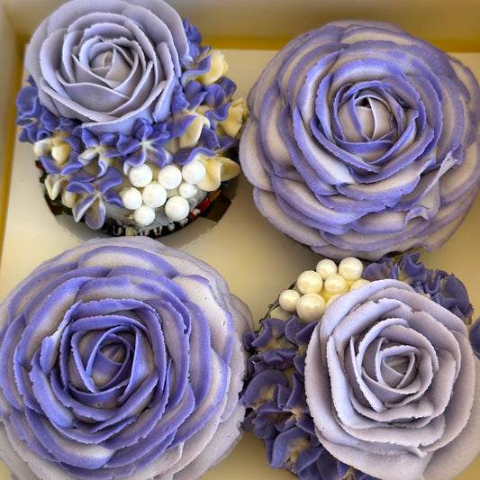 Purple flowers box