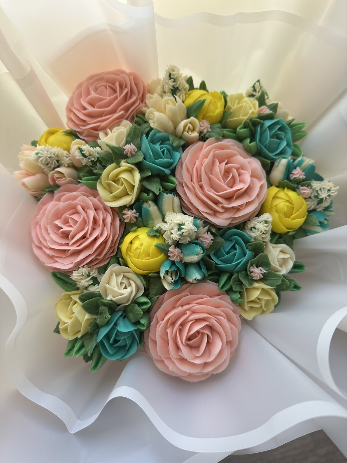 Cupcake Flowers Bouquet - 12 pcs