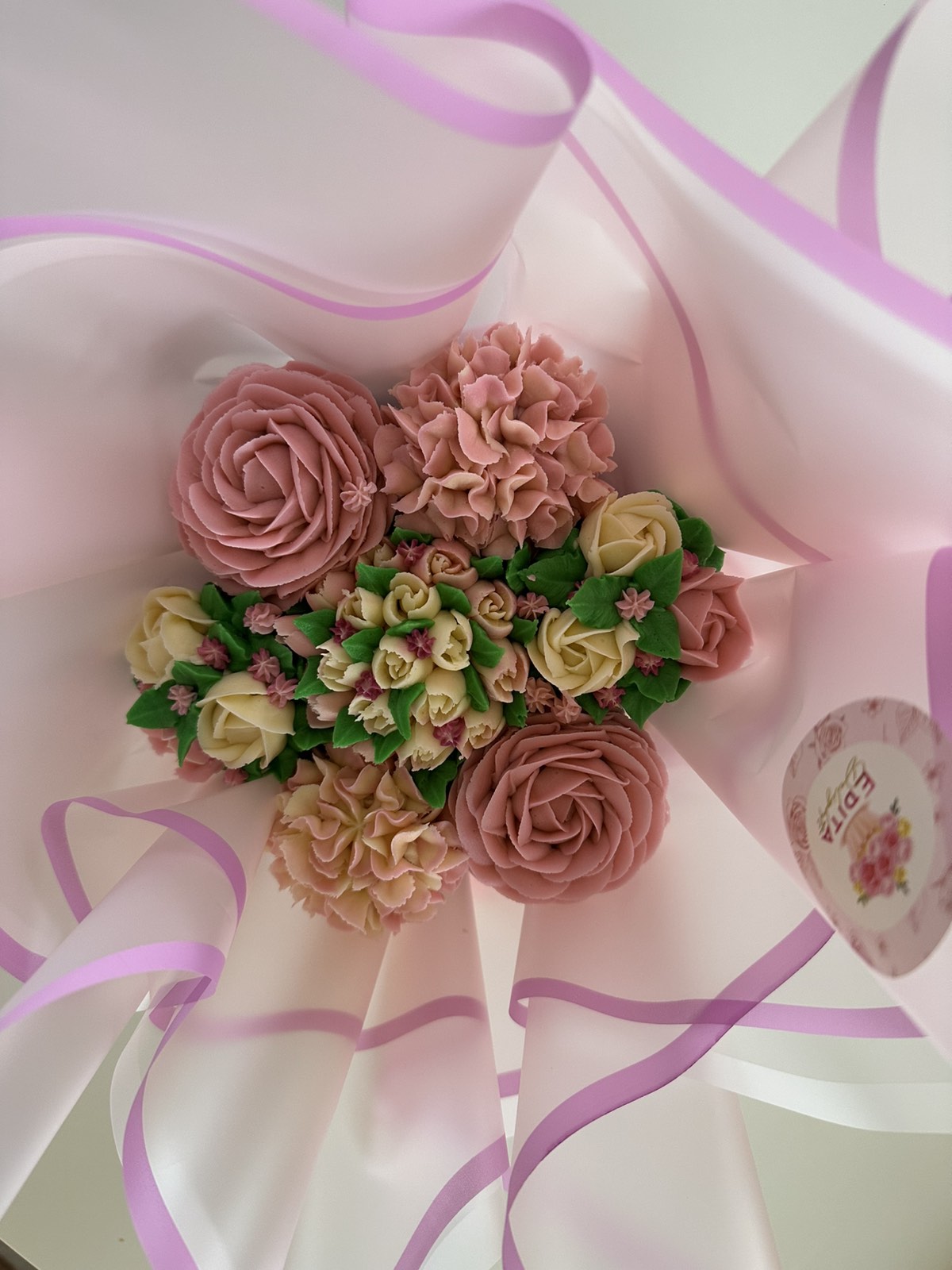 Cupcakes Flower bouquet - 7 pcs