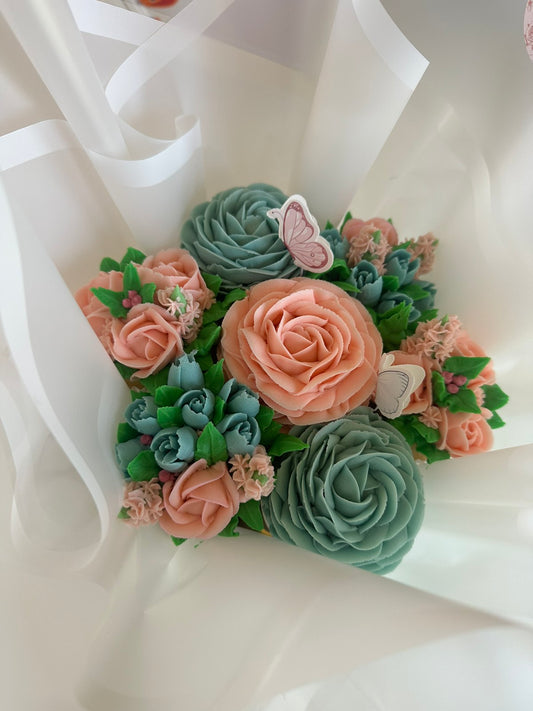 Gender reveal Cupcake bouquet - 7 pcs