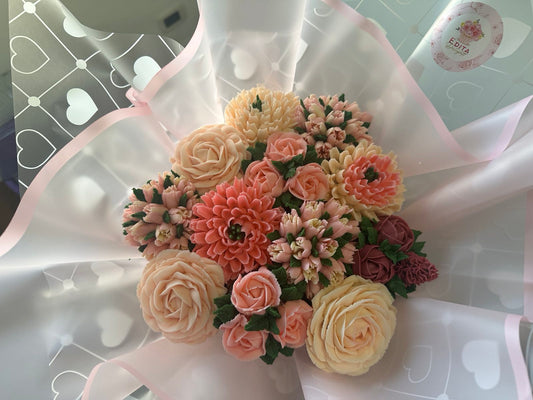 Dusty Pink Cupcake Bouquet